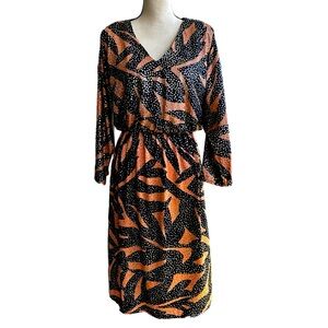 Vintage Long Sleeve Glitter Tiger Dress by Patra